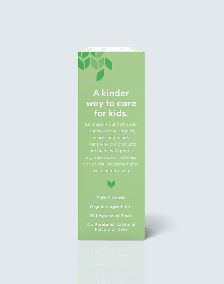 Kids Organic Cough & Immune side package.