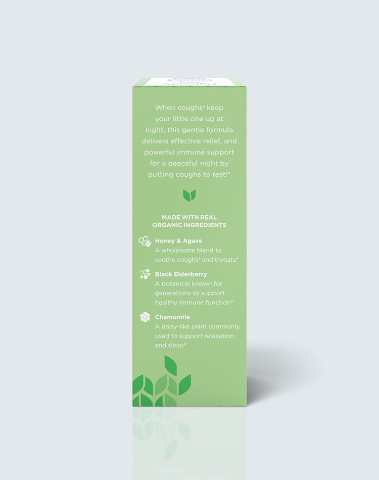 Kids Organic Cough & Immune back packaging.