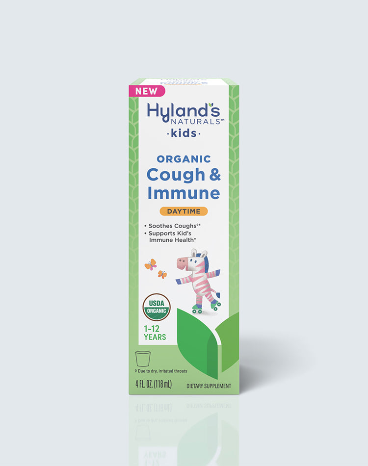 Kids Organic Cough & Immune packaging. 